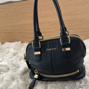 Calvin Klein Too-Handle Leather Handbag